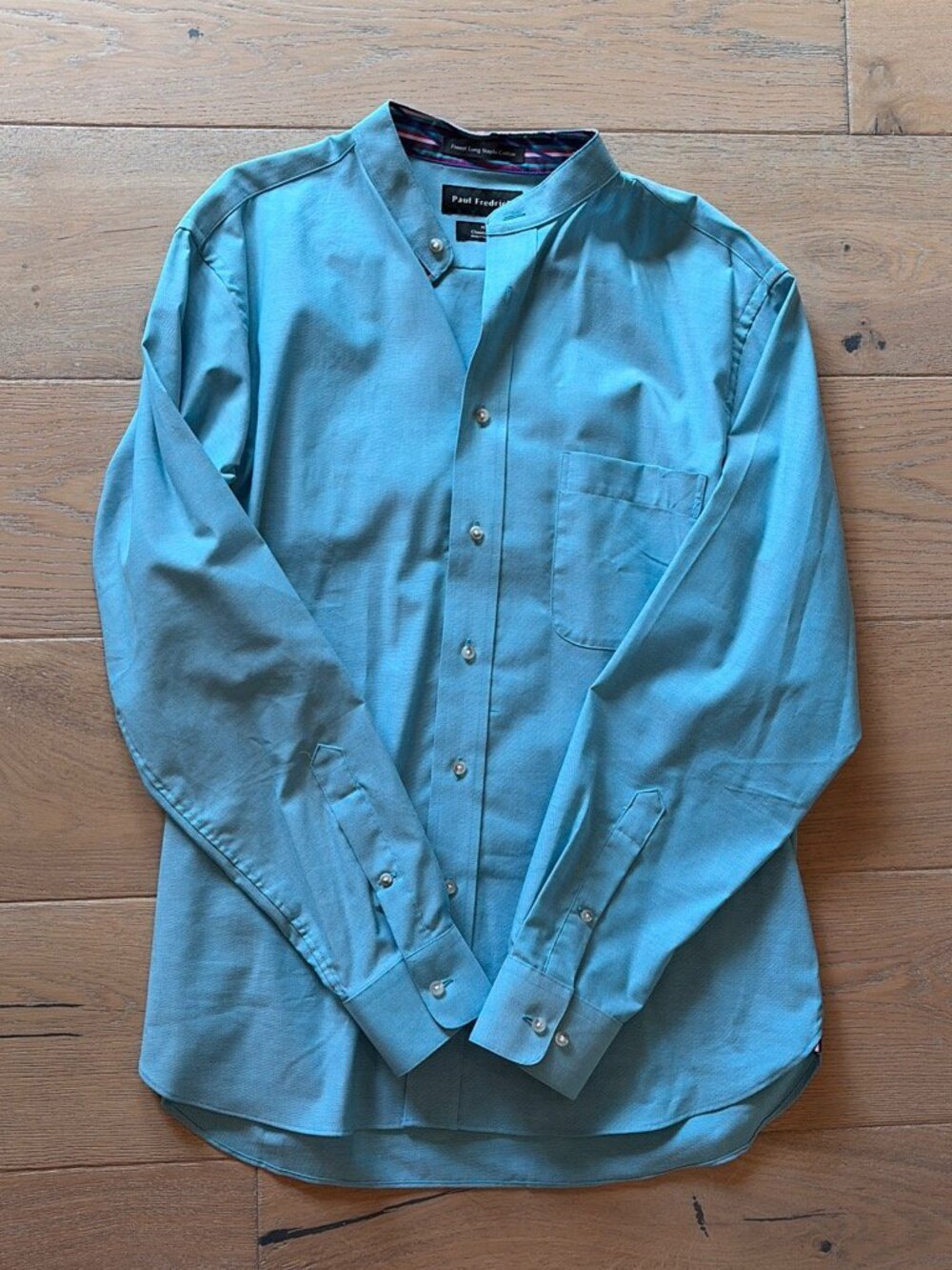 Paul Frederick finest long staple cotton Light blue button-up shirt